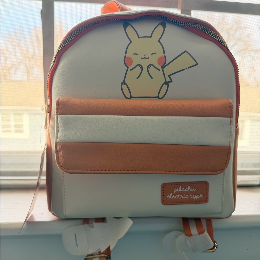 Bioworld Pikachu Backpack - White and Orange